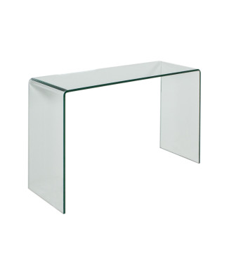  - Smalle console table in curved glass 120x40x80 cm