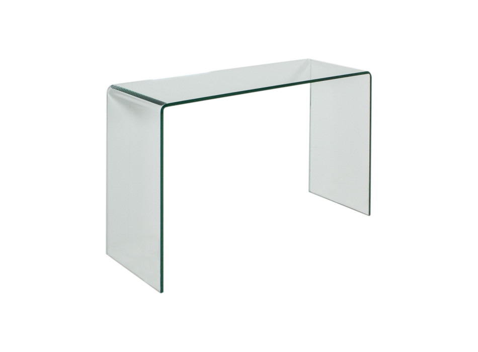  - Smalle console table in curved glass 120x40x80 cm