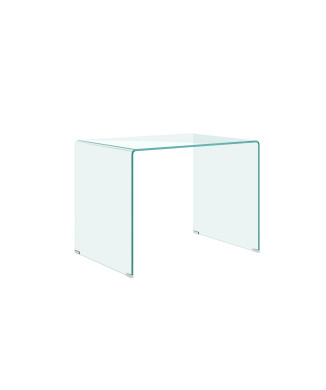  - Glassy curved glass desk 100x60x75 cm