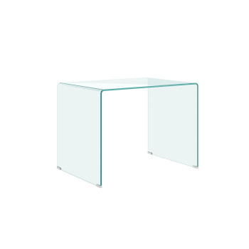  - Glassy curved glass desk 100x60x75 cm