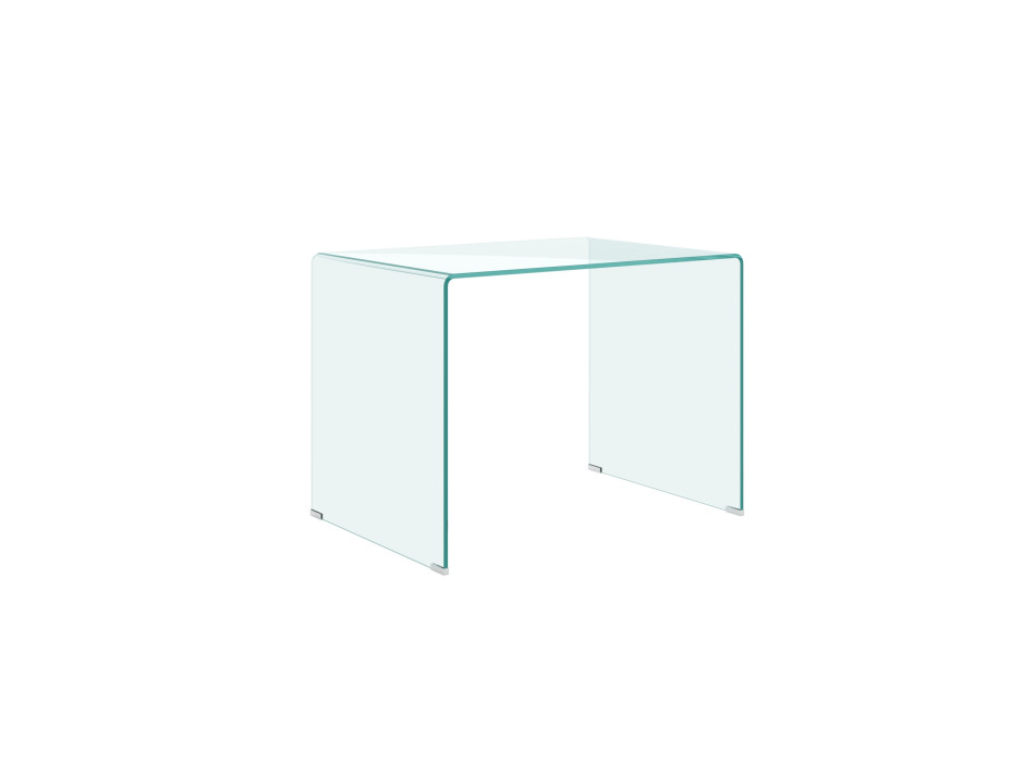  - Glassy curved glass desk 100x60x75 cm