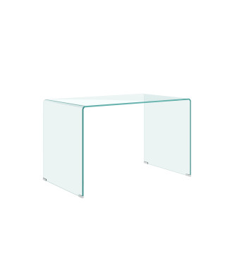  - Glassy curved glass desk 120x70x75 cm