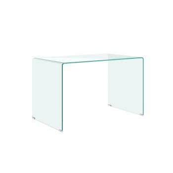  - Glassy curved glass desk 120x70x75 cm