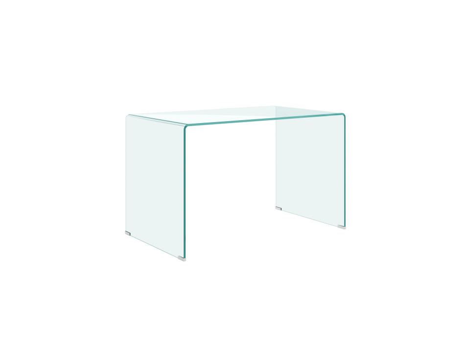  - Glassy curved glass desk 120x70x75 cm