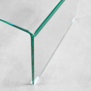  - Galaxy curved glass coffee table 80x45x35 cm