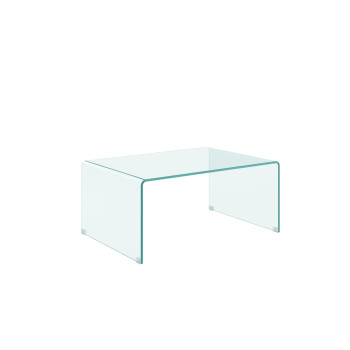  - Galaxy curved glass coffee table 80x45x35 cm