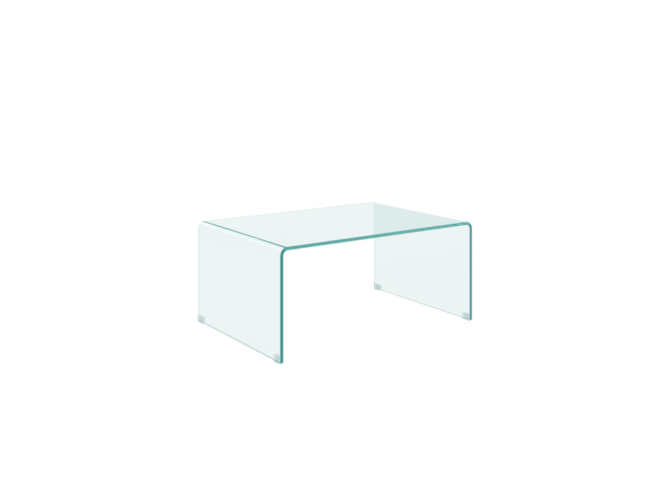  - Galaxy curved glass coffee table 80x45x35 cm