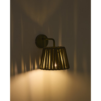 Aldet outdoor wall light in flat rope and metal