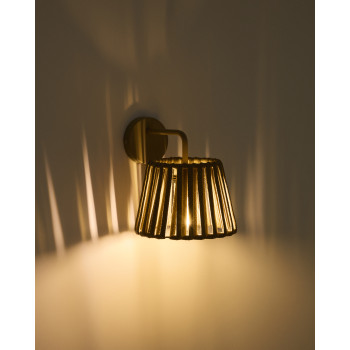 Aldet outdoor wall light in flat rope and metal