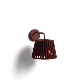 Aldet outdoor wall light in flat rope and metal