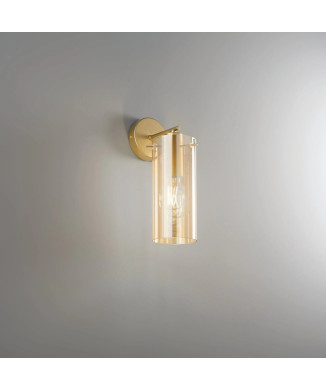 MAGIC WALL LIGHT GOLD/AMBER 1XE27 15,5X15,5X30X3CM