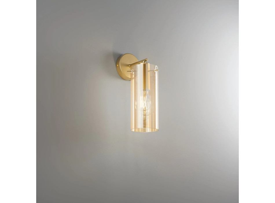 MAGIC WALL LIGHT GOLD/AMBER 1XE27 15,5X15,5X30X3CM