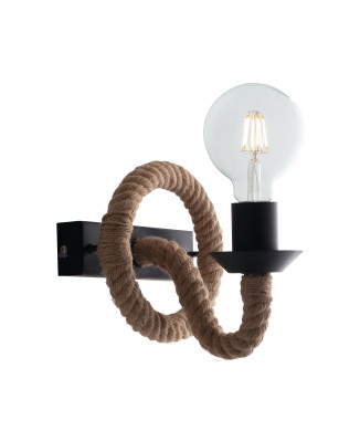 APPLIQUE ROPE HEMP 1XE27 16,7X8,7X12,9CM