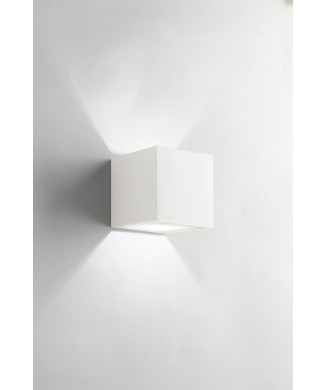 WHITE RUBIK WALL LIGHT 1XG9 11.5X11.5X11.5CM