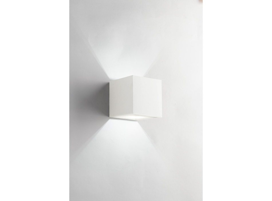 WHITE RUBIK WALL LIGHT 1XG9 11.5X11.5X11.5CM