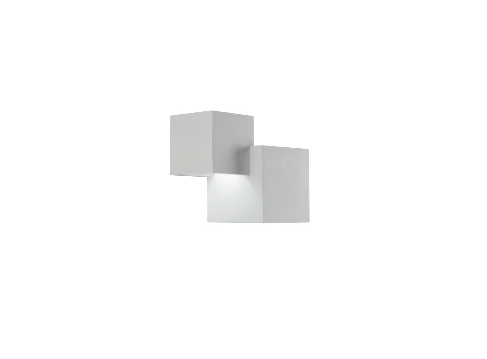 WHITE RUBIK WALL LIGHT 2XG9 19.5X11.5X16CM