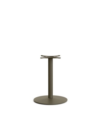 Esilda table base with round steel base with green painted finish Ø55x72 cm
