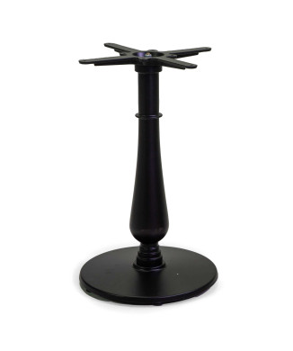 Oscar black round cast iron table base cm ø43h72 Vacchetti