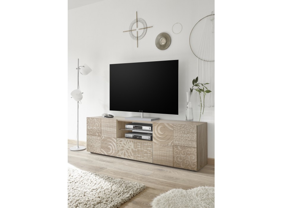 MIRO 2-door / 1-drawer TV stand 181x57x43 cm