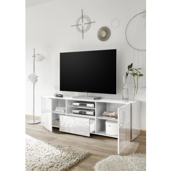 MIRO 181x57x43 cm 2-door TV stand with 1 drawer, white