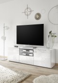MIRO TV stand with 2 doors and 1 drawer, white color