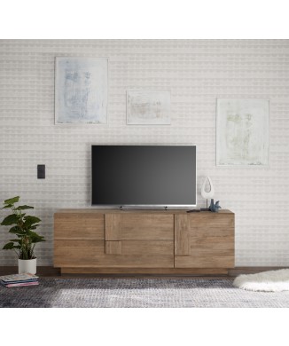 TV base unit 2 drawers 1 JUPITER door 182x44x63 cm walnut colour