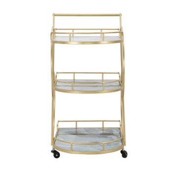 MARBLE GLASS MIX TROLLEY