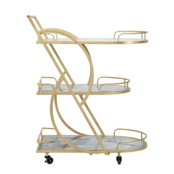 MARBLE GLASS MIX TROLLEY