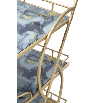 MARBLE GLASS MIX TROLLEY