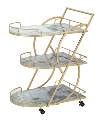 MARBLE GLASS MIX TROLLEY
