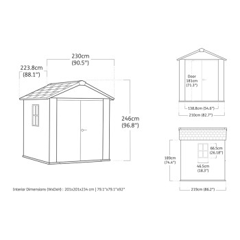 KETER NEWTON PLUS Double Tool Shed with Assembly Option