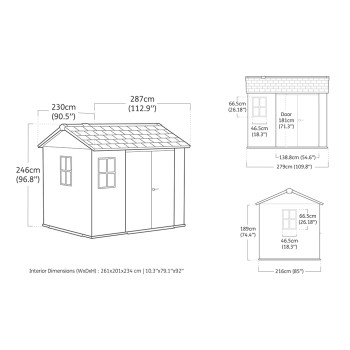 KETER NEWTON PLUS Double Tool Shed with Assembly Option