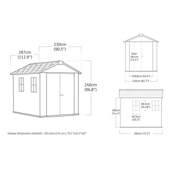 KETER NEWTON PLUS Double Tool Shed with Assembly Option