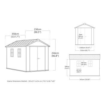 KETER NEWTON PLUS Double Tool Shed with Assembly Option