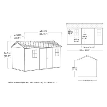 KETER NEWTON PLUS Double Tool Shed with Assembly Option