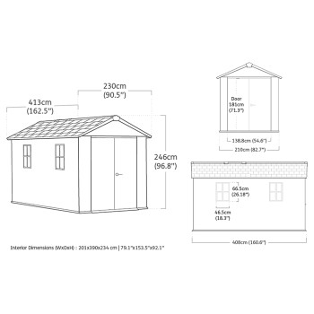 KETER NEWTON PLUS Double Tool Shed with Assembly Option
