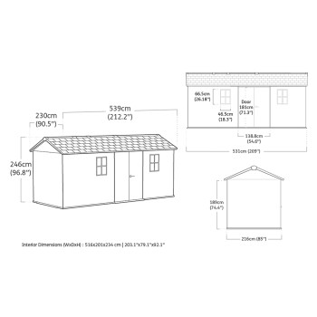KETER NEWTON PLUS Double Tool Shed with Assembly Option