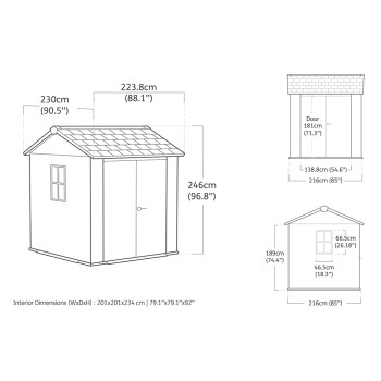 KETER NEWTON PLUS Double Tool Shed with Assembly Option