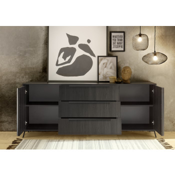 CITY-sideboard with 2 doors and 3 drawers