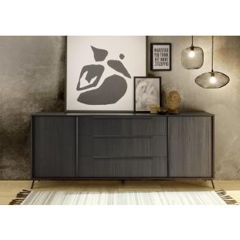 CITY-sideboard with 2 doors and 3 drawers
