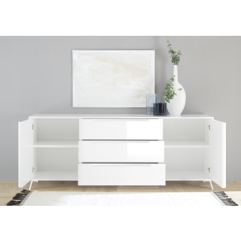 CITY-sideboard with 2 doors and 3 drawers