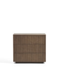 Helvine chest of drawers with 3 drawers in ash veneer with walnut finish 90 x 78 cm FSC 100%