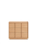 Onix 3-drawer chest of drawers in oak veneer with natural finish, 100 x 78 cm, FSC Mix Credit