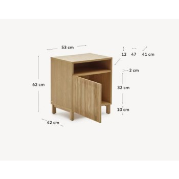 Beyla wooden bedside table THE SHAPE