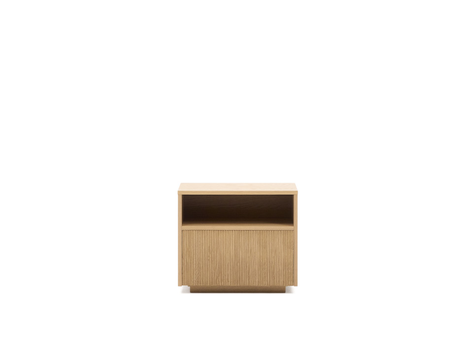 Helvine 1-drawer bedside table, oak veneer, 60 x 52 cm, FSC 100%