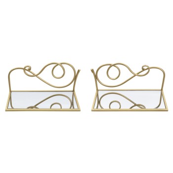 PAIR OF BEDSIDE SHELF