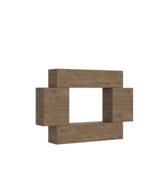 Isoka Compositions - Isoka A07 living room wall composition W.234 H.160 D.39.2