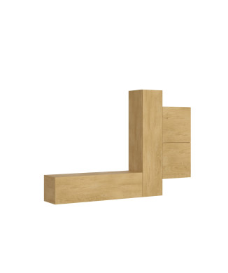 Isoka Compositions - Isoka A112 Living Room Wall Composition W.254 H.173.6 D.39.2