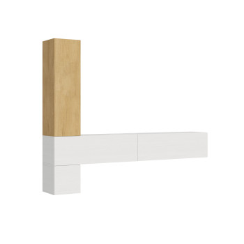 Isoka Compositions - Isoka A113 living room wall composition W.268 H.214 D.39.2