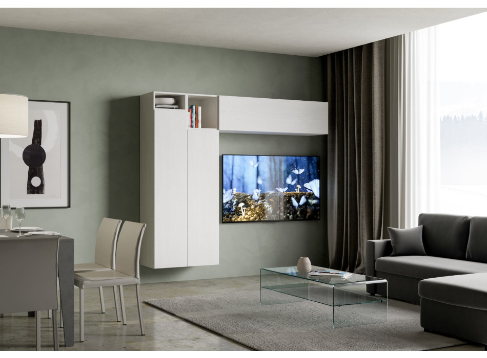 Isoka Compositions - Isoka A21B living room wall composition W.234 H.194 D.39.2 Optional bookcase h.30 €94